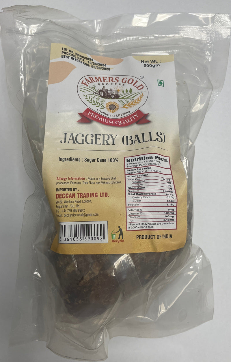 Farmers Gold Jaggery Ball Gur Madras 500g