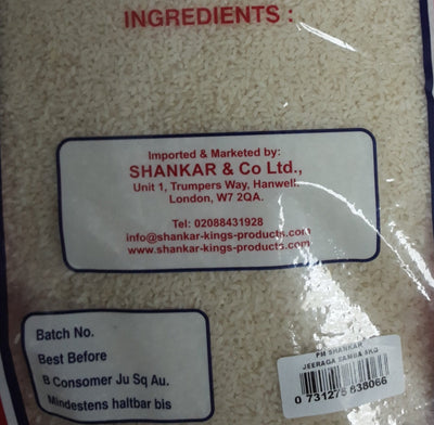 Shankar Kalijeera Aromatic Rice 5Kg