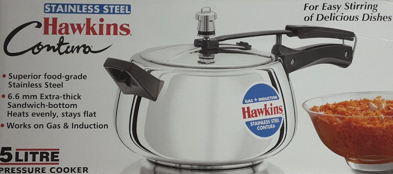 Hawkins Pressure Cooker Stainless Steel 5Litre