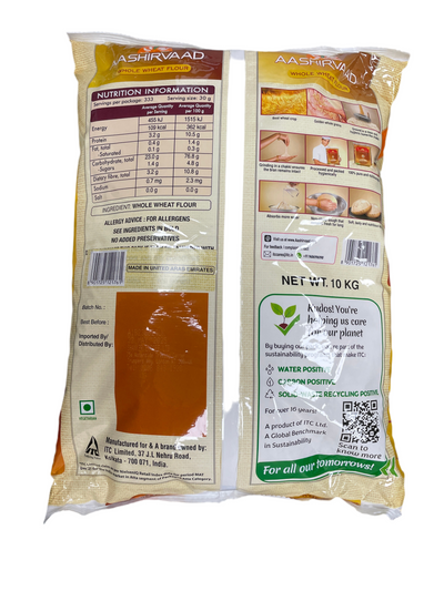 Aashirvaad Flour Whole Wheat Chakki Atta 10kg