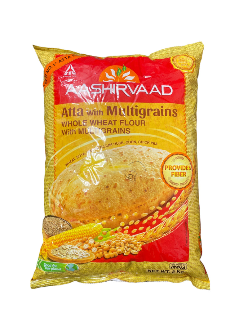 Aashirvaad Atta Multigrains Whole Wheat Flour 2Kg