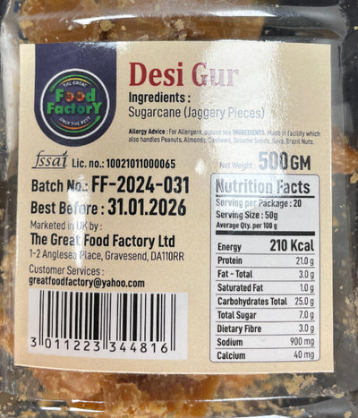 Food Factory Desi Gur 500g