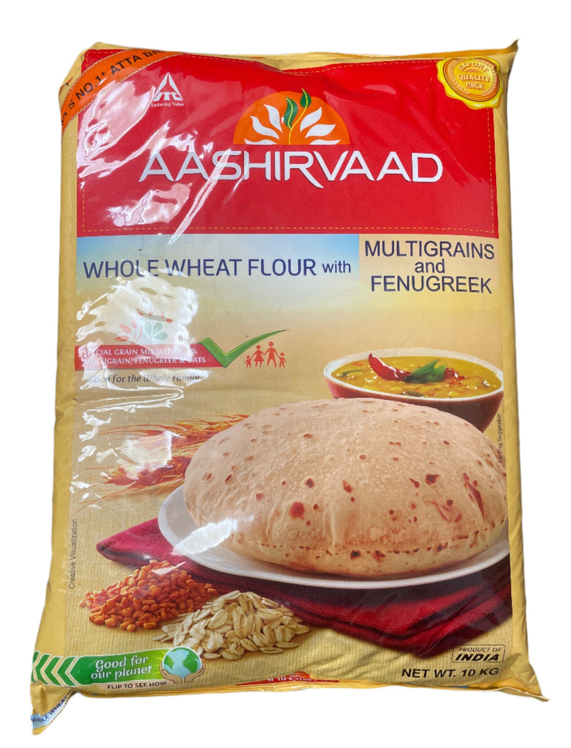 Aashirvaad Atta Whole Wheat with Multigrains & Fenugreek 10Kg