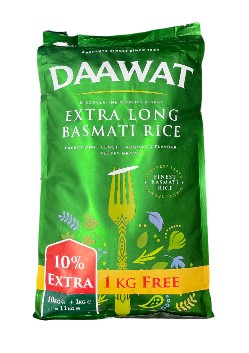 Daawat Extra Long Basmati Rice 10kg + 1kg Free