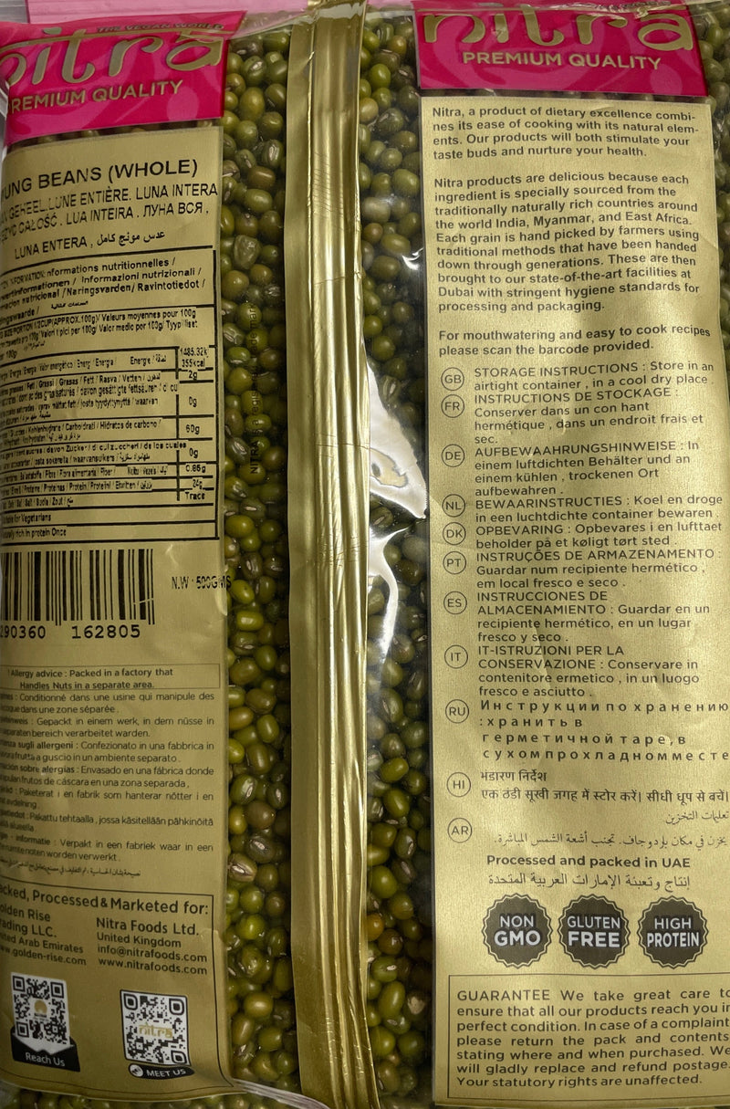 Nitra Mung Beans Whole 500g Buy 1 Get 1 Free Mix & Match