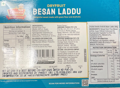 Jabsons Dry Fruit Besan Laddu 200g