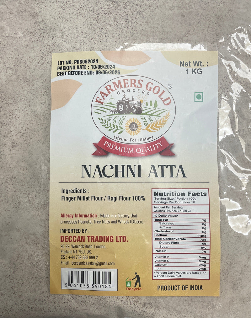 Farmers Gold Flour Ragi Nachni Atta 1Kg