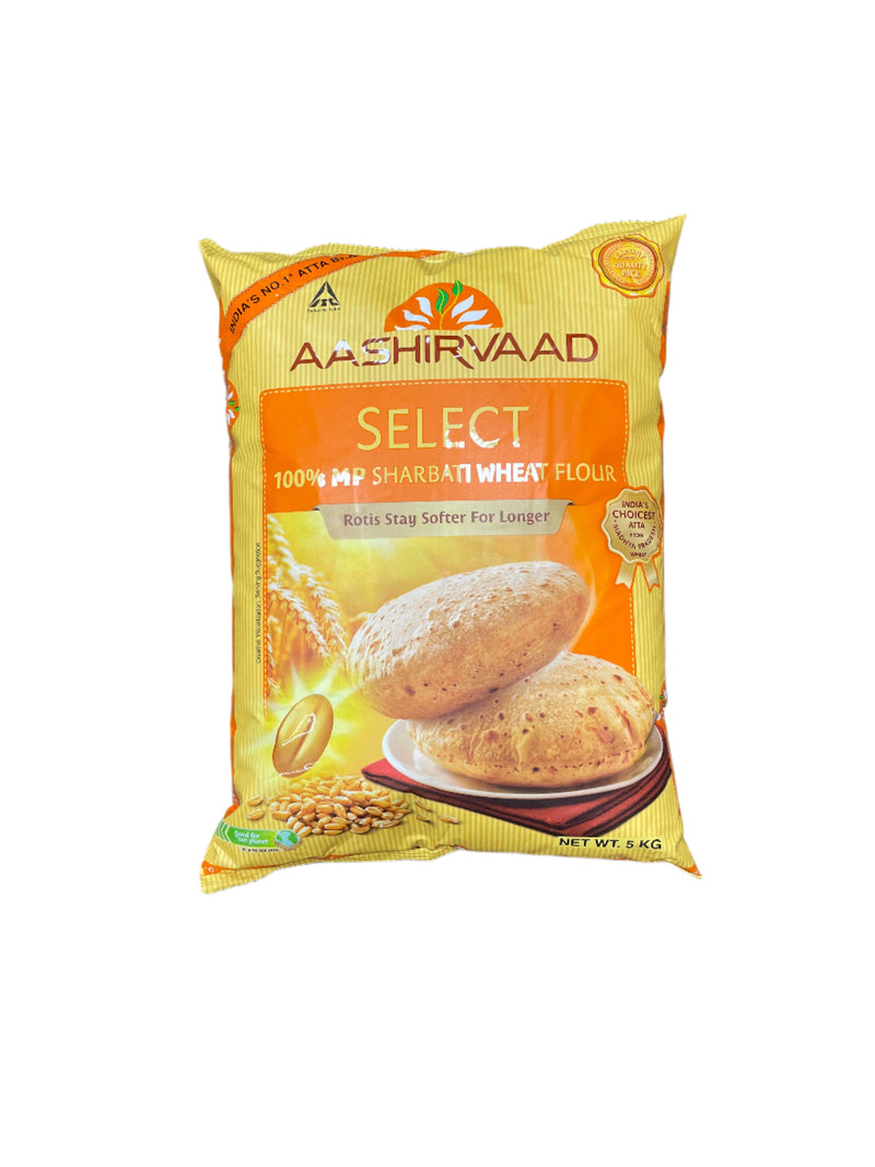 Aashirvaad Flour Select  100% MP Sharbati Wheat Atta 5kg