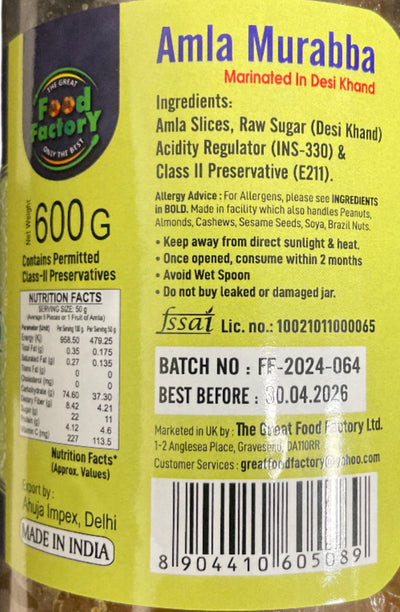 Food Factory Amla Murabba Desi 600g