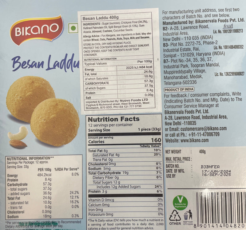 Bikano Besan Laddu 400g