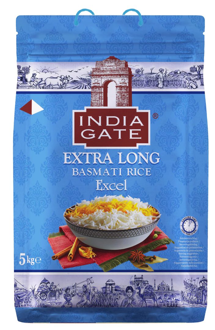 India Gate Extra Long Basmati Rice Excel 5Kg