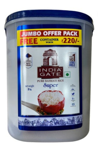 India Gate Rice Basmati Pure 2Kg