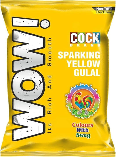 Murga Chaap Sparkling Yellow Gulal Holi Colours  80g