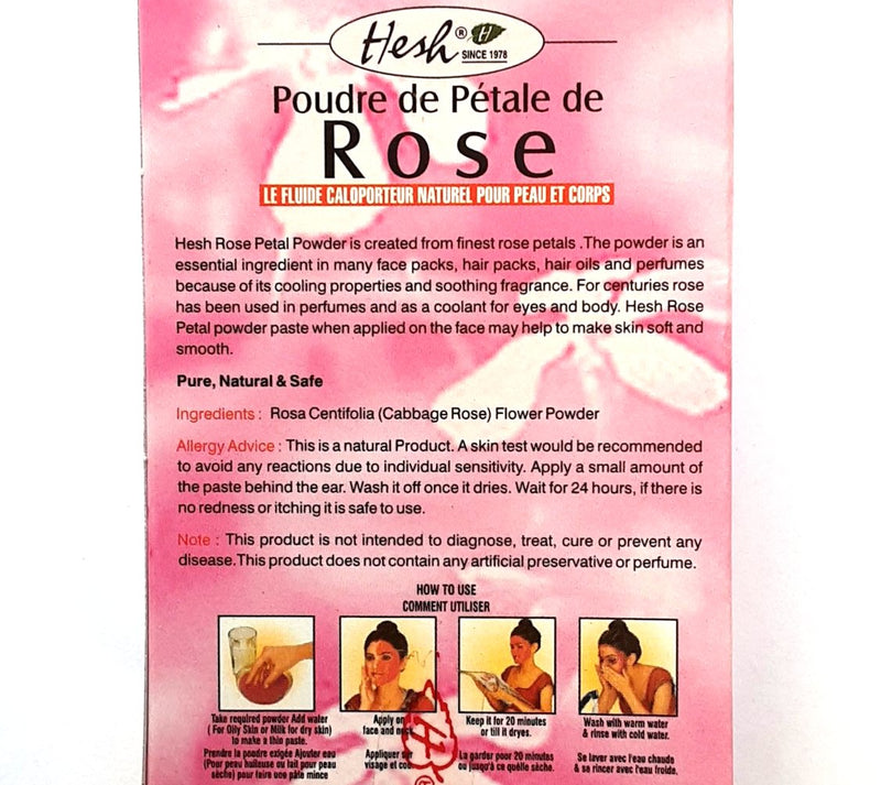 Hesh Rose Petals Powder Natural Coolant For Skin 100g