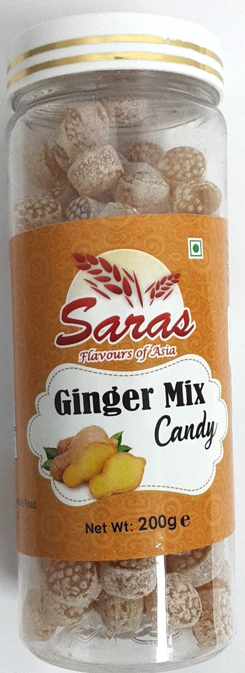 Saras Candy Ginger Mix 200g