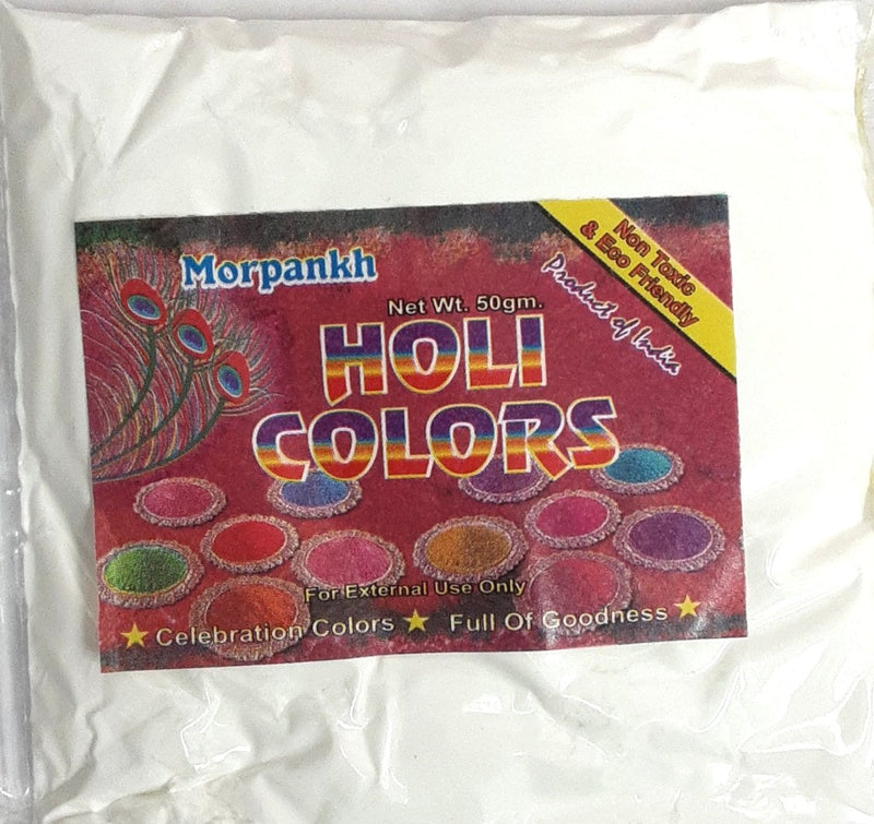 Holi Colours Organic Non Toxic & Eco Friendly 50g White Mix & Match Buy 1 Get 1 Free