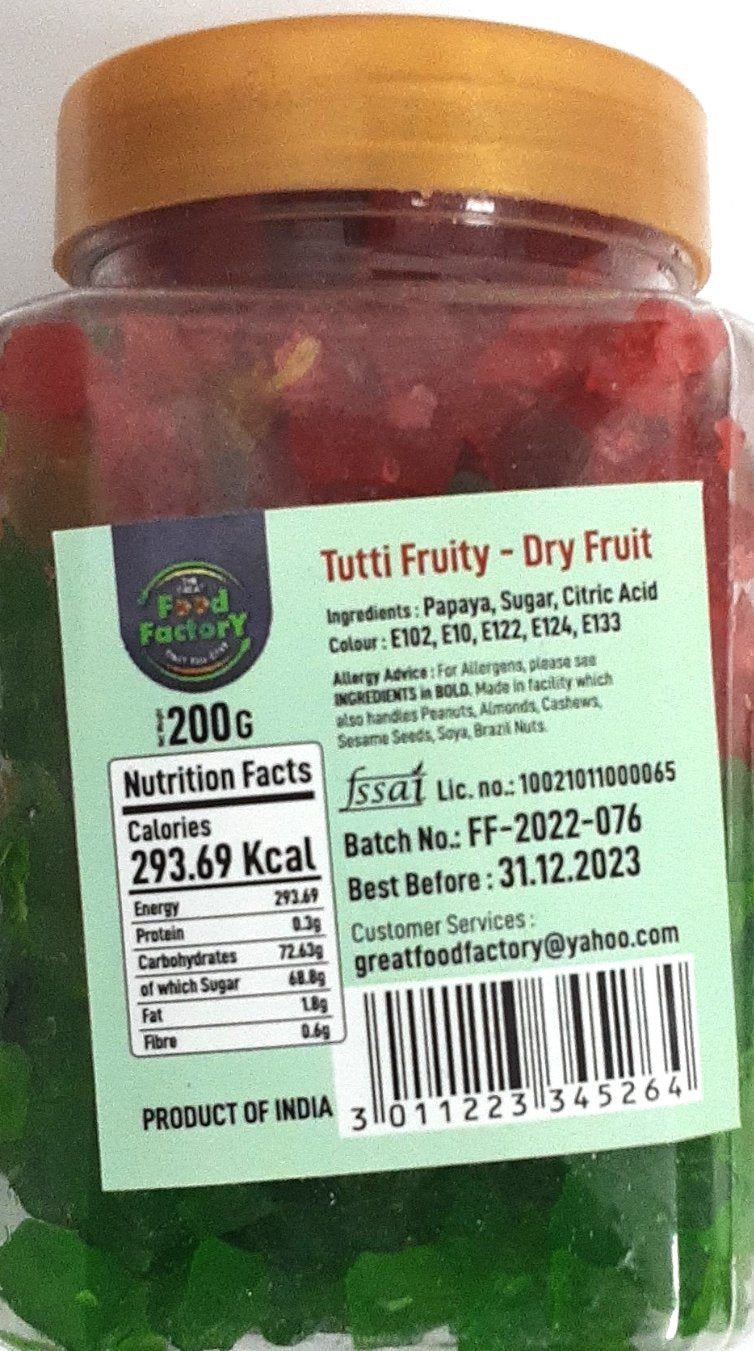 Food Factory Tutti Fruity 250g